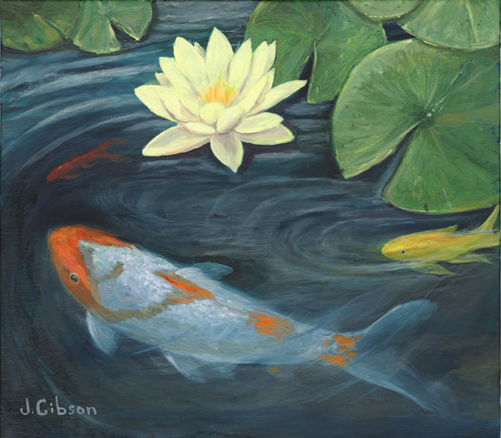 Koi and Waterlily

