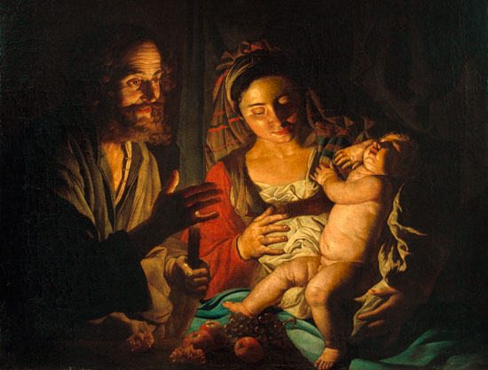 Holy Family, Matthias Stomer