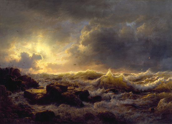 Clearing Up--Coast of Sicily, Andreas Achenbach