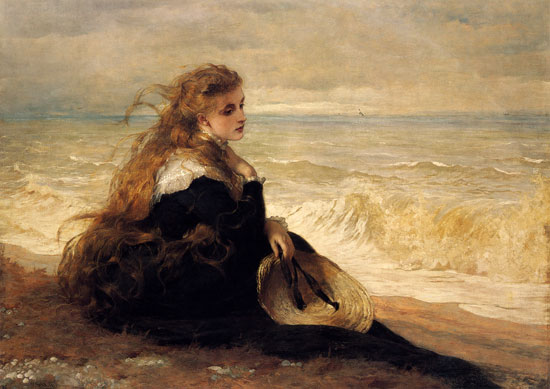 On the Seashore, George Elgar Hicks