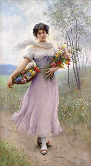 Spring Flowers, Eugene von Blaas